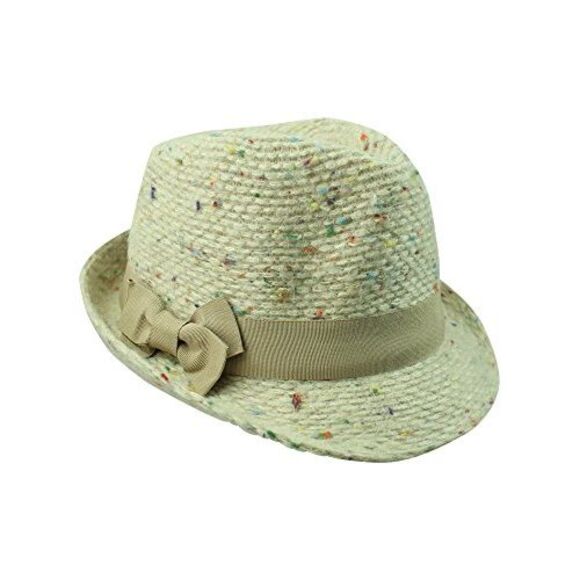 Multicolor Fleck Warm Knit Fedora Trilby Hat - Picture 5 of 8